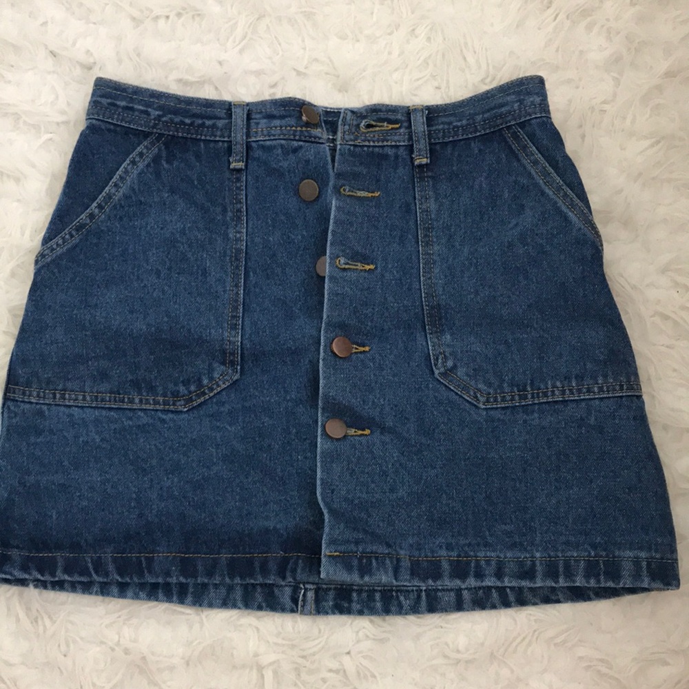 denim skirt button up